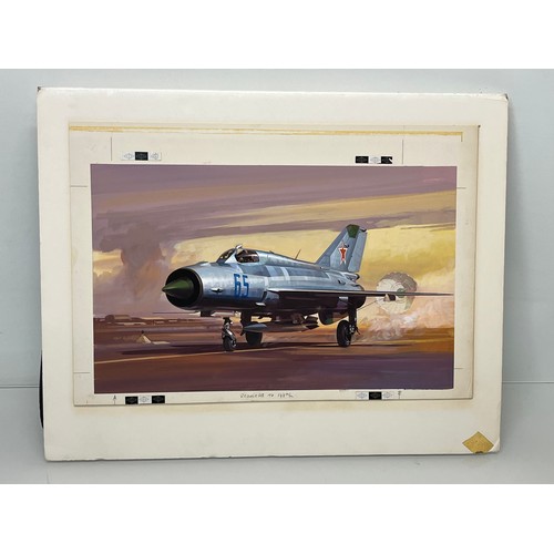 75 - Airfix model kits contemporary Matchbox Lesney. aviation model kit original artwork, Russian Jet air... 