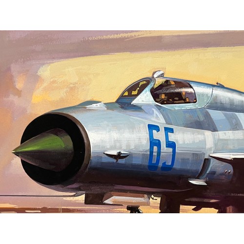 75 - Airfix model kits contemporary Matchbox Lesney. aviation model kit original artwork, Russian Jet air... 