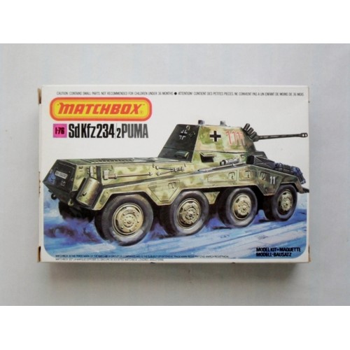 78 - Airfix and Matchbox model kit collectors, packaging original artwork, German heavy Armoured Car, a p... 