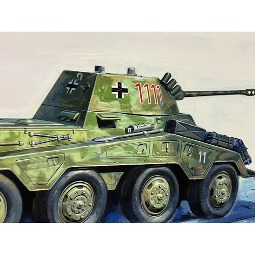 78 - Airfix and Matchbox model kit collectors, packaging original artwork, German heavy Armoured Car, a p... 