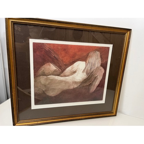 88 - Signed limited edition print, study of a naked female, 58cm x 51 cm.

This lot is collection only