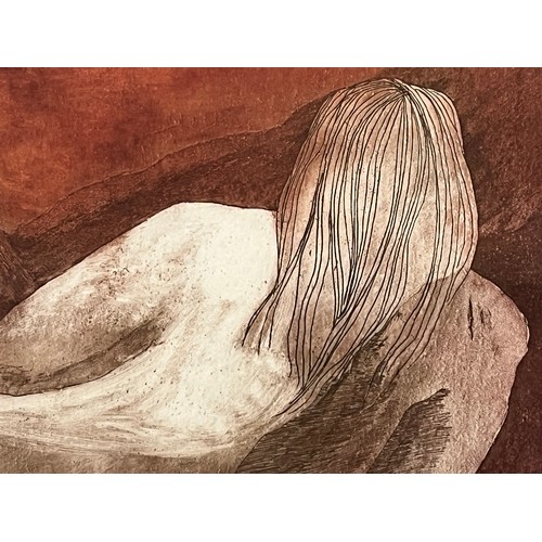 88 - Signed limited edition print, study of a naked female, 58cm x 51 cm.

This lot is collection only