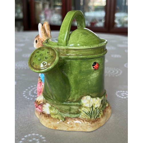 99 - Beatrix Potter collectable ceramic figurine, Border Fine Arts, Peter Rabbit in Watering Can Pot.

Th... 