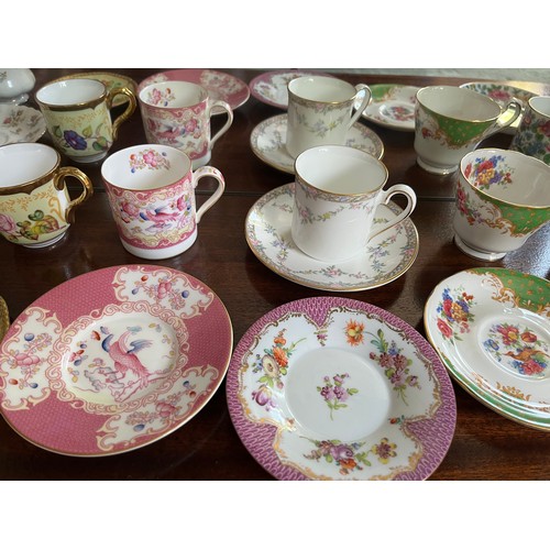 106 - Collection of decorative tea cups and saucers, Royal Worcester Minton, Royal Albert etc.

This lot i... 