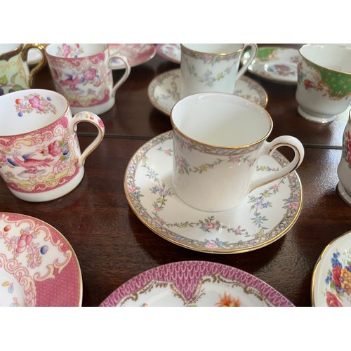 106 - Collection of decorative tea cups and saucers, Royal Worcester Minton, Royal Albert etc.

This lot i... 