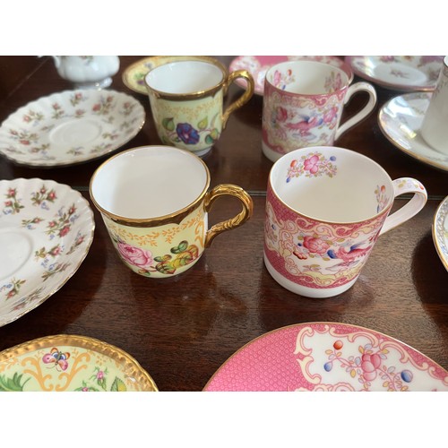 106 - Collection of decorative tea cups and saucers, Royal Worcester Minton, Royal Albert etc.

This lot i... 