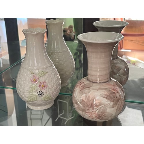 117 - Two mid century ceramic vases, from Belleek and Jersey pottery

This lot is available for in-house s... 