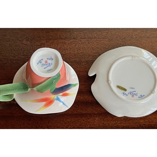 119 - Collectable art pottery, Franz cup and saucer very organic floral design.

This lot is available for... 