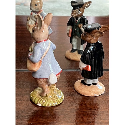 127 - Royal Doulton, Bunnykins Schoolmaster figurine and a Royal Albert Beatrix Potter figurine of Peter w... 