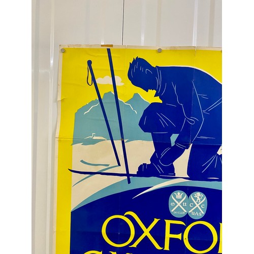 1 - Sporting Collectable, Oxbridge Varsity Matches, Ski, Alpine holiday artwork, an original Art Deco Po... 