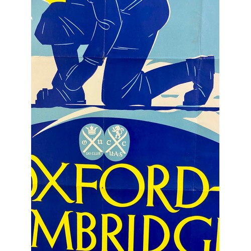 1 - Sporting Collectable, Oxbridge Varsity Matches, Ski, Alpine holiday artwork, an original Art Deco Po... 