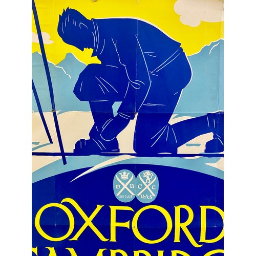 1 - Sporting Collectable, Oxbridge Varsity Matches, Ski, Alpine holiday artwork, an original Art Deco Po... 