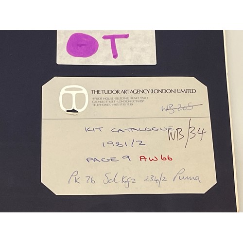 320 - Painting , german tank WWII, Airfix and Matchbox model kit collectors, packaging original artwork, G... 