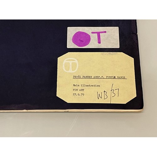 322 - Military Art, original packaging,Matchbox model kit original artwork, German Panzer Tank, a painting... 