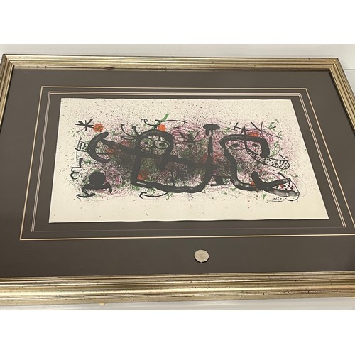 121 - Framed print of Owls by Joan Miro 86 cm x 69 cm.

This lot is collection only. If desired it can be ... 