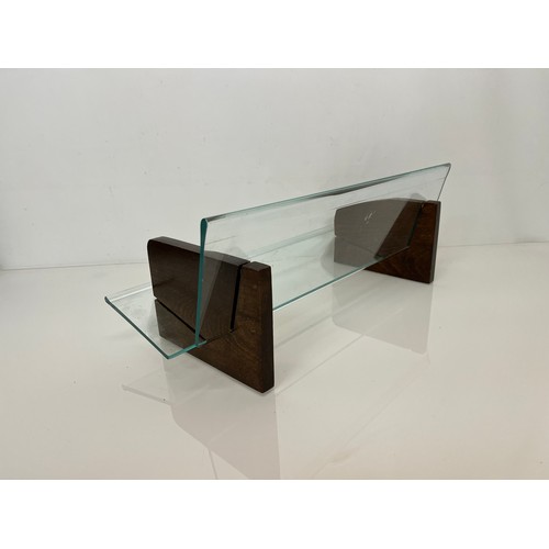 217 - Mid C 20th designer book stand, 45 cm x 21 cm  x 17 cm high.

This lot is available for in-house shi... 