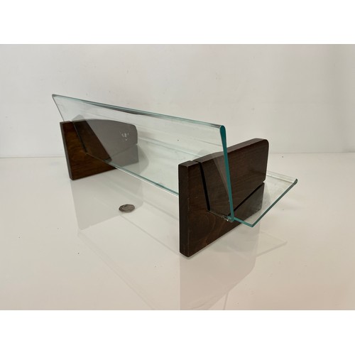 217 - Mid C 20th designer book stand, 45 cm x 21 cm  x 17 cm high.

This lot is available for in-house shi... 