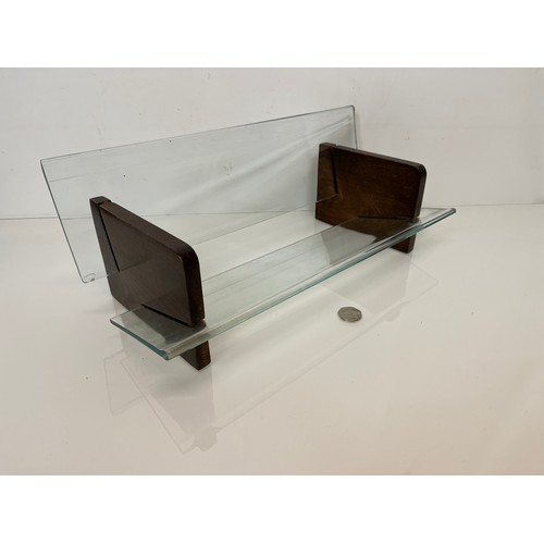 217 - Mid C 20th designer book stand, 45 cm x 21 cm  x 17 cm high.

This lot is available for in-house shi... 