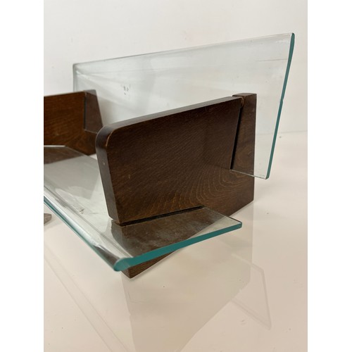 217 - Mid C 20th designer book stand, 45 cm x 21 cm  x 17 cm high.

This lot is available for in-house shi... 