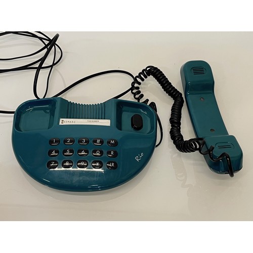 220 - Vintage trim phone telephone set in a teal blue.

This lot is available for in-house shipping