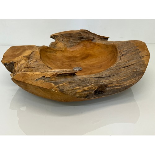 221 - Salvaged timber section, turned into a storage bowl, 40 cm in dia.

This lot is available for in-hou... 