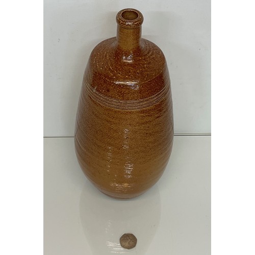 296 - Art pottery salt glazed stone wear vase. 34 cm high and 15 cm in diameter.

This lot is available fo... 