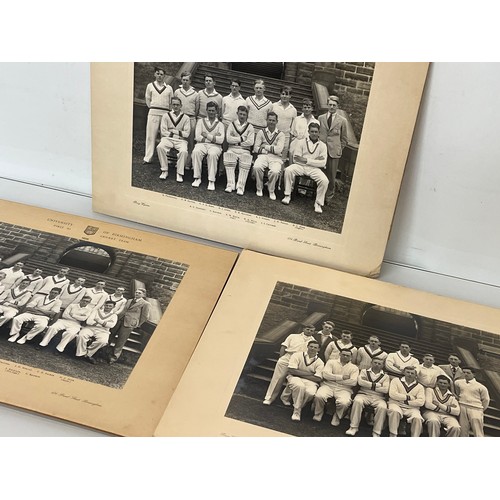 301 - Sporting memorabilia, large team photographs photographs of University of Birmingham cricket eleven ... 