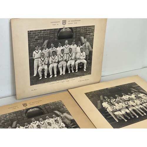 301 - Sporting memorabilia, large team photographs photographs of University of Birmingham cricket eleven ... 