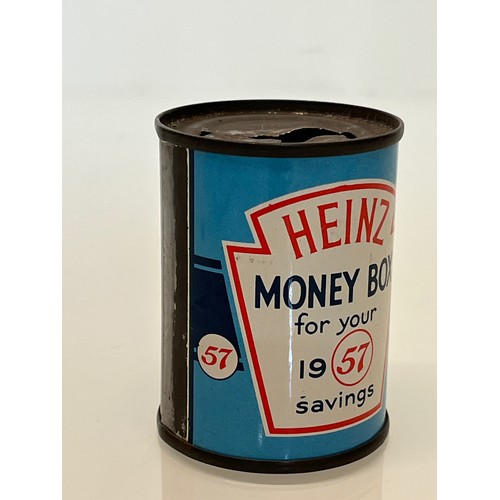 302 - Kitsch collectable a Heinz “1957 savings” tinplate promotional money box.

This lot is available for... 