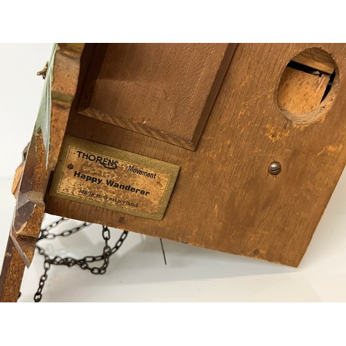 304 - A Mid Century Happy Wanderer Cuckoo Clock with a Thorens movement.

This lot is available for in-hou... 