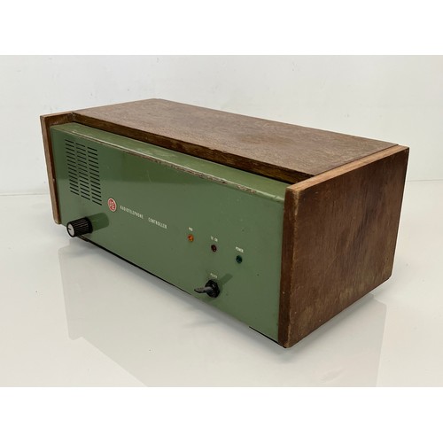 246 - Hi Fi, Radio Ham equipment, a wooden cased PYE branded radio telephone controller. 41 cm x 18 cm x 1... 