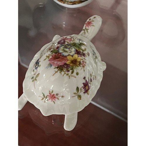 258 - Two teapots from the Victoria and Albert museum range by Franklin Mint and another, a Coalport examp... 