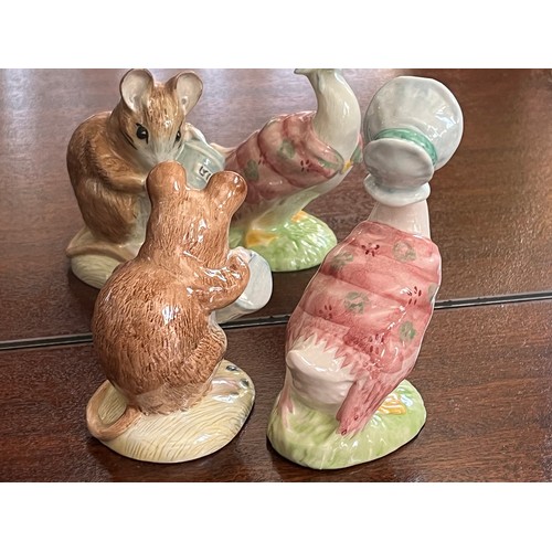 295 - Royal Albert Beatrix Potter figurine of Jemima Puddle Duck and Hunca Munca spills the beans.

This l... 