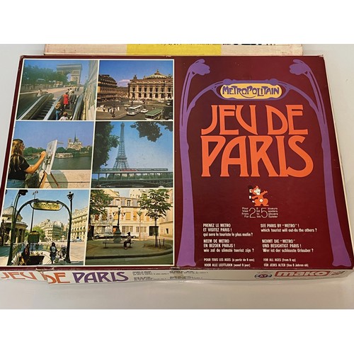 382 - Three vintage board games, US western themed, Cattle Drive, Sorry and Jeu de Paris.

This lot is ava... 