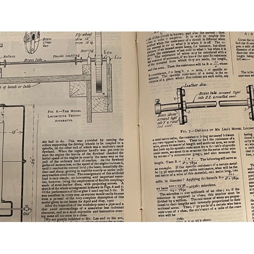 384 - Ephemera, model Engineering, boats trains etc, bound periodical Model Engineer volume VIII 1903. 

T... 