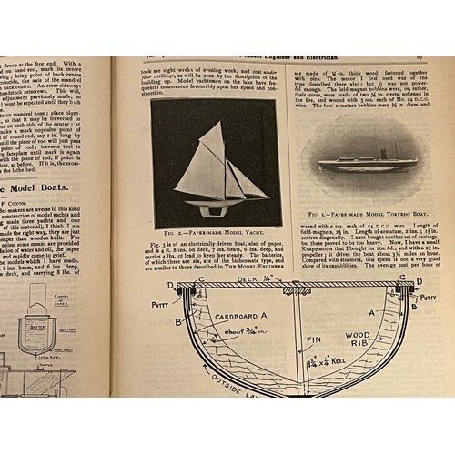 384 - Ephemera, model Engineering, boats trains etc, bound periodical Model Engineer volume VIII 1903. 

T... 