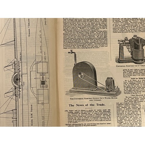 384 - Ephemera, model Engineering, boats trains etc, bound periodical Model Engineer volume VIII 1903. 

T... 