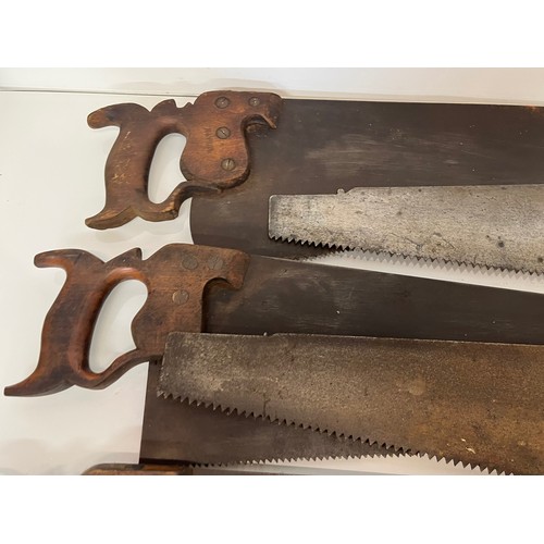 182 - A collection of eight woodworking saws, from a large collection of wood working and other tools.    ... 