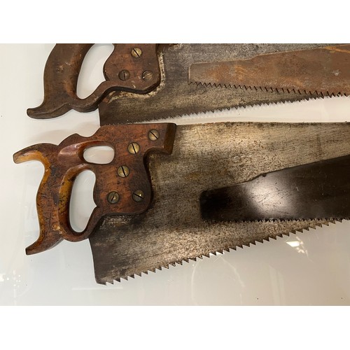 183 - A collection of eight woodworking saws, from a large collection of wood working and other tools.    ... 