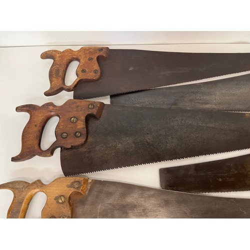 184 - A collection of eight woodworking saws, from a large collection of wood working and other tools.    ... 