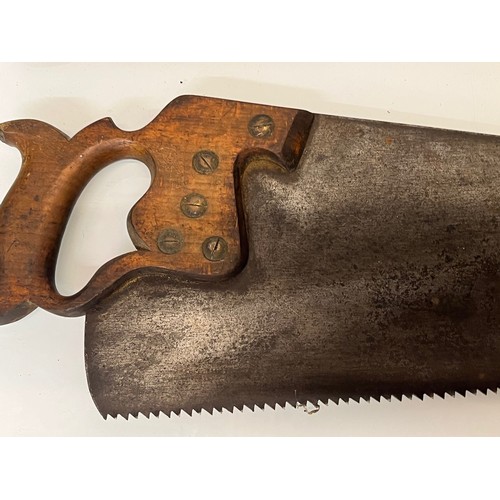 191 - A collection of six woodworking saws, from a large collection of wood working and other tools.    10... 