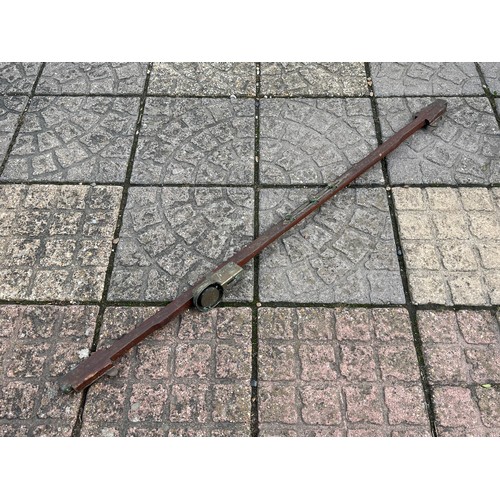 194 - Railwayana, an early C20th mahogany and brass track gauge, from a large collection of wood working a... 