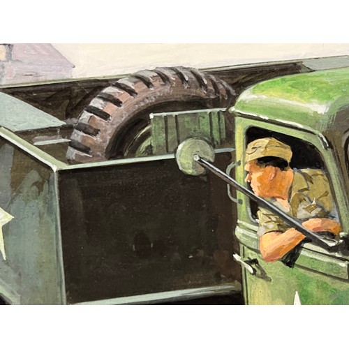 123 - Airfix and Matchbox model kit collectiors, original packaging artwork, American M19 Tank Transporter... 