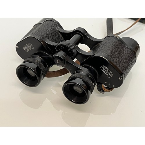 168 - Militaria, a pair of cased WWI military Carl Zeiss Jena Binoculars, pair of Sportur 6 x 24 field gla... 