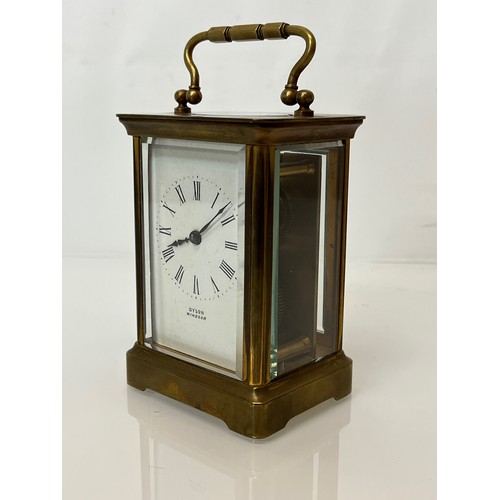 318 - C20th carriage clock, by the Royal Clockmaker, Dyson of Windsor, working.

This lot is available for... 