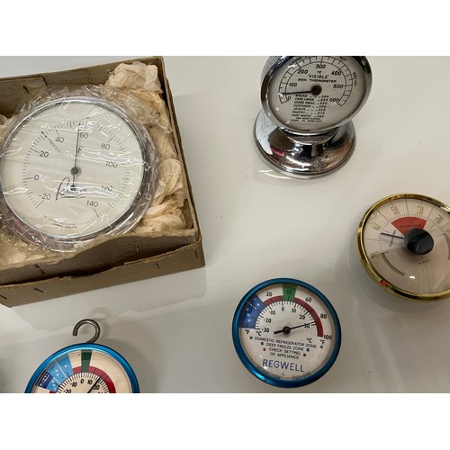 319 - A collection of thermometers with circular dials. 11 in all.

This lot is available for in-house shi... 