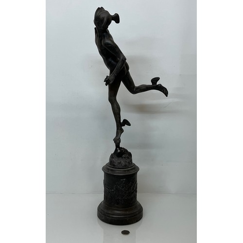 324 - Bronzed spelter figure of Mercury on stand, 70 cm high. a/f


This lot is available for in-house shi... 