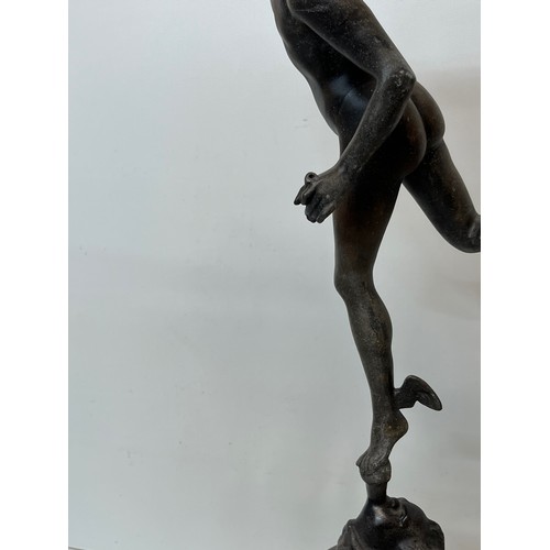 324 - Bronzed spelter figure of Mercury on stand, 70 cm high. a/f


This lot is available for in-house shi... 