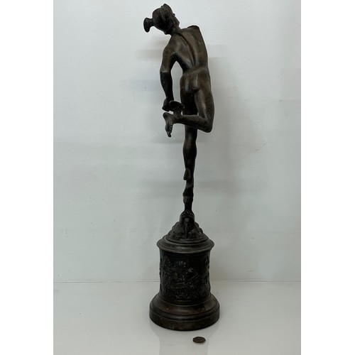 324 - Bronzed spelter figure of Mercury on stand, 70 cm high. a/f


This lot is available for in-house shi... 