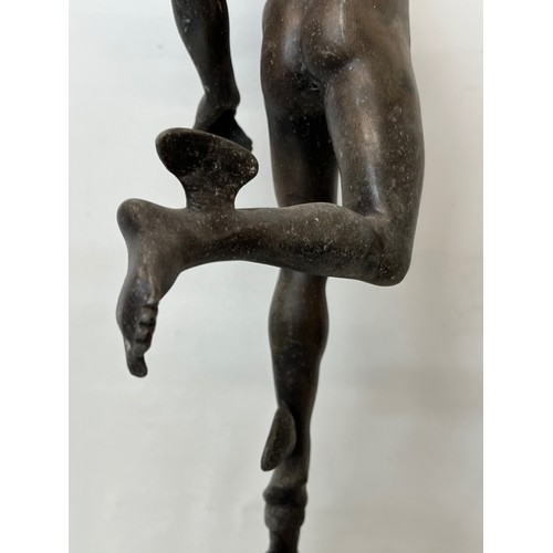 324 - Bronzed spelter figure of Mercury on stand, 70 cm high. a/f


This lot is available for in-house shi... 